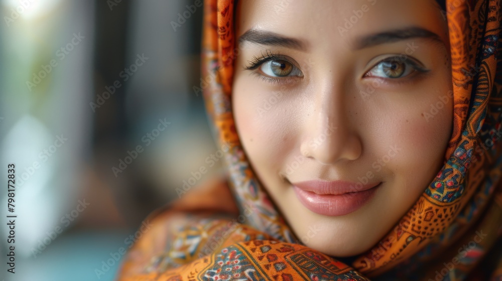 A beautiful muslim woman with hijab A beautiful muslim woman with hijab