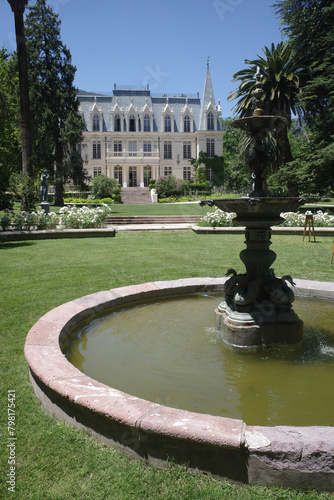 Pirque, Chile - 24 Nov, 2023:  Botanical Gardens at the Las Majadas Hotel near Santiago, Chile