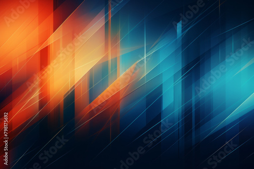 Teal and orange abstract lines background or pattern  creative design template