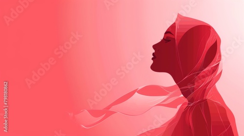 A beautiful muslim woman with hijab illustration photo