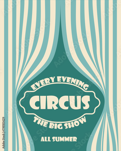circus poster inviting you to a big show every evening