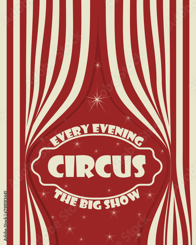 circus poster with an invitation to a big show