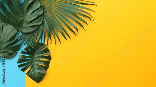 Leaves tropical background
