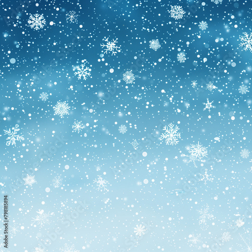 Falling Snowflakes: Crisp and Serene Winter Beauty © Sekai