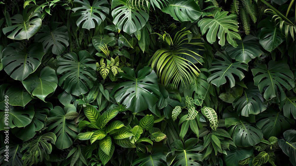 A backdrop of lush emerald foliage A backdrop of lush emerald foliage