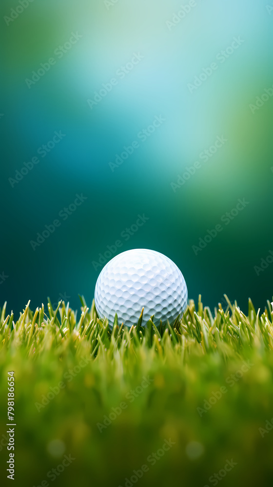 Fototapeta premium golf ball on green grass