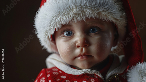 baby in christmas clothes