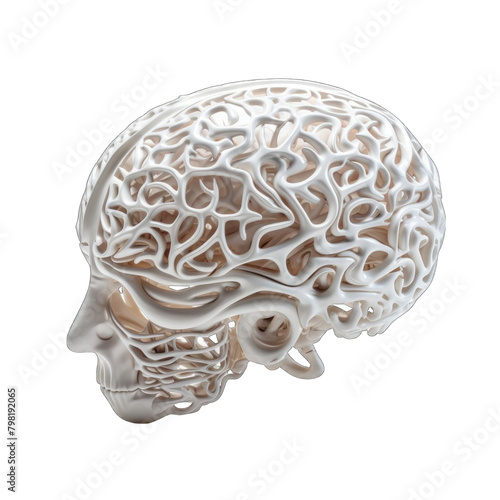 3D Brain Piece on white background