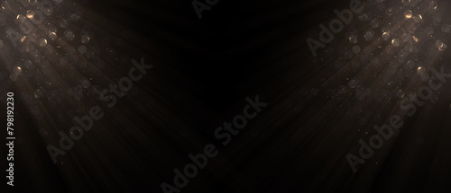 bokeh light and star shining in dark background overlay effect on black screen technology lights on stage light in background illustration overly effects light rays and beams shiny back ground 