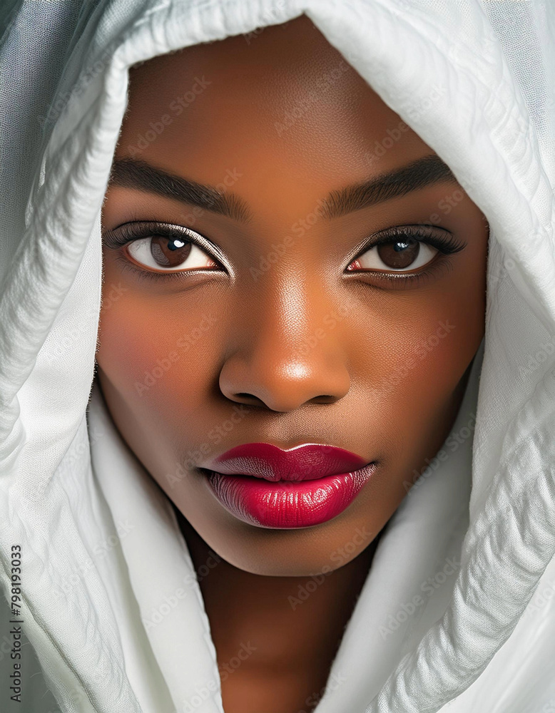 Portrait d'une très belle jeune femme afro Portrait d'une très belle jeune femme afro