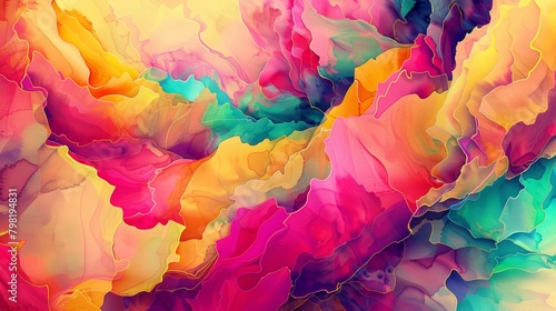Vibrant watercolor paint background, featuring a rich texture of blended bright colors for a dynamic artistic effect