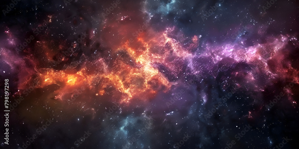Celestial Beauty  Shimmering Nebulae and Galaxies Illuminate the Sky
