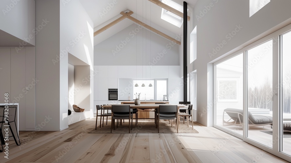 Scandinavian-inspired interior with clean lines and natural light Scandinavian-inspired interior with clean lines and natural light
