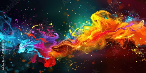 Radiant Burst: An Explosion of Vibrant Colors