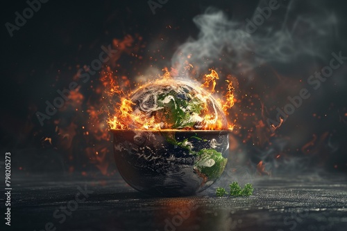 Earth as a pressure cooker, about to explode from heat