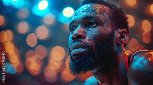 Close Up of a Basketball Player With a Beard. Generative AI