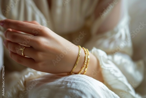 Hand bracelet jewelry finger.