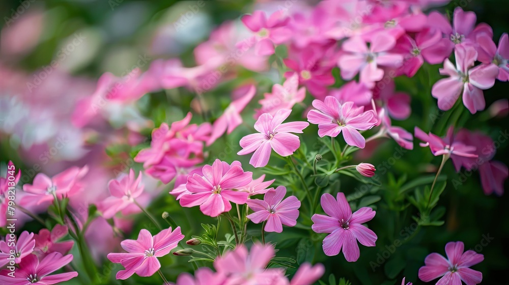 Pink flowers with white petals blossomed beautifully Pink flowers with white petals blossomed beautifully