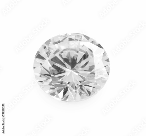 One beautiful shiny diamond isolated on white