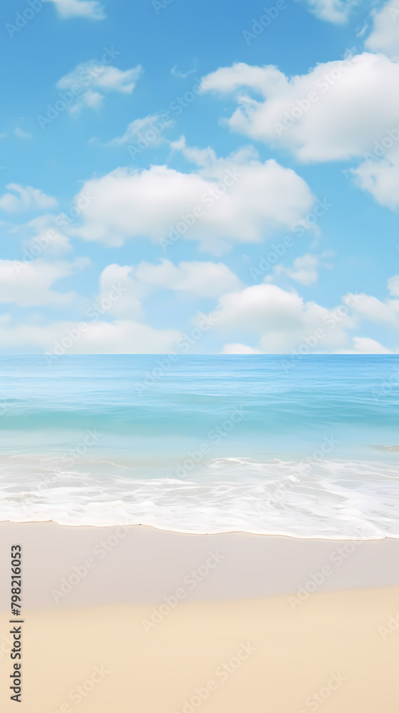 Beautiful summer background with sandy beach and waves Beautiful summer background with sandy beach and waves