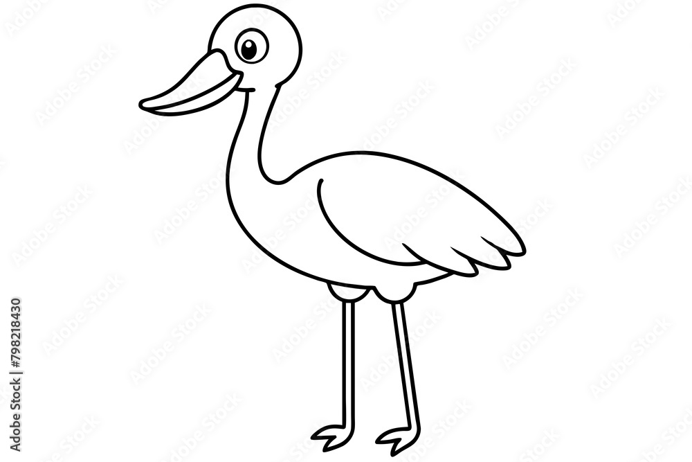 Fototapeta premium illustration of a stork