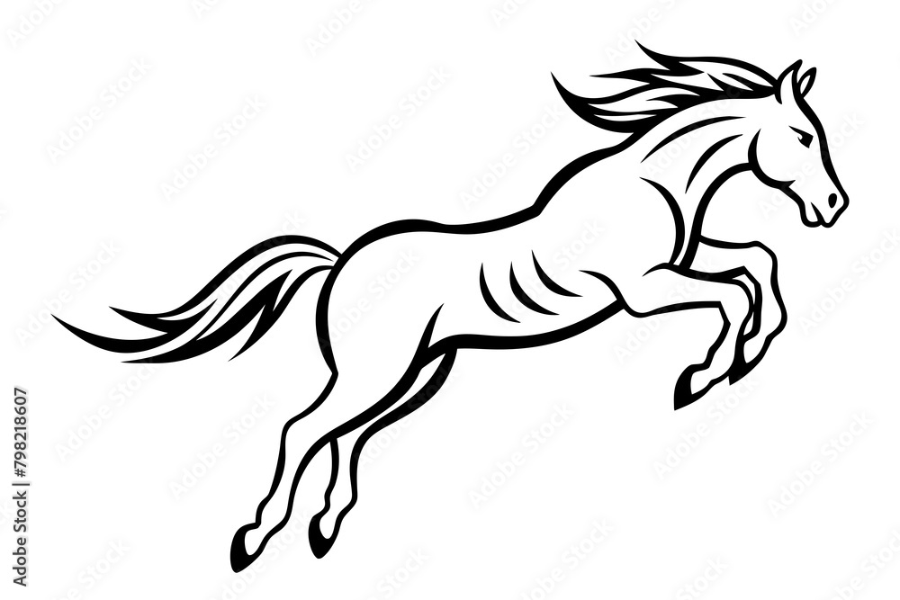 horse silhouette isolated on white horse silhouette isolated on white