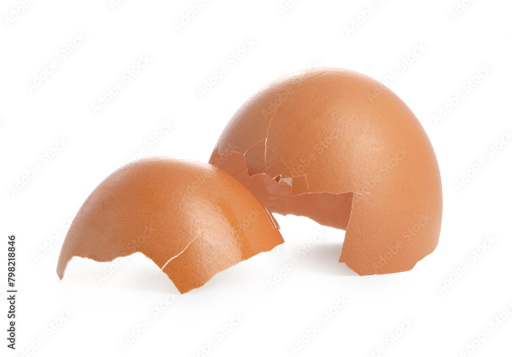 Shells of chicken egg isolated on white Shells of chicken egg isolated on white