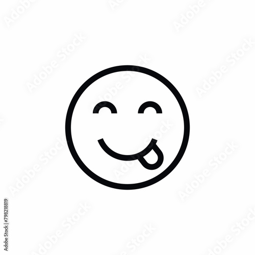smile tongue emoji joy icon