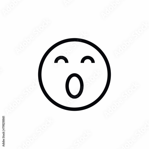yawn emoji smile sign icon