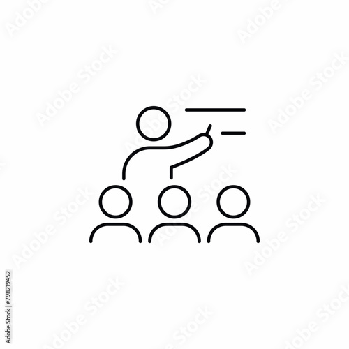 teacher class blackboard explain icon