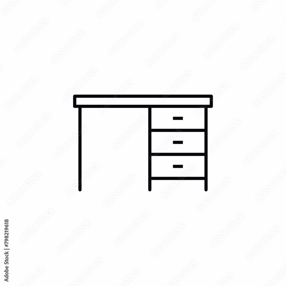 desk table work furniture icon desk table work furniture icon