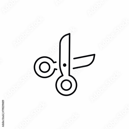 tailor scissors cut tool icon