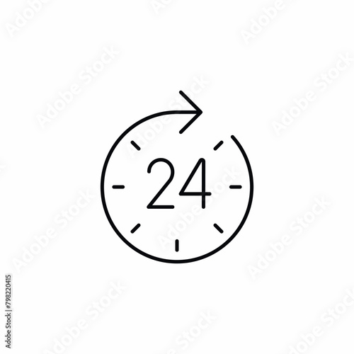 24 hours time day icon