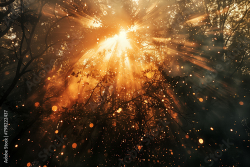 Sonne strahlt explosiv durch den Baum © The Picture House