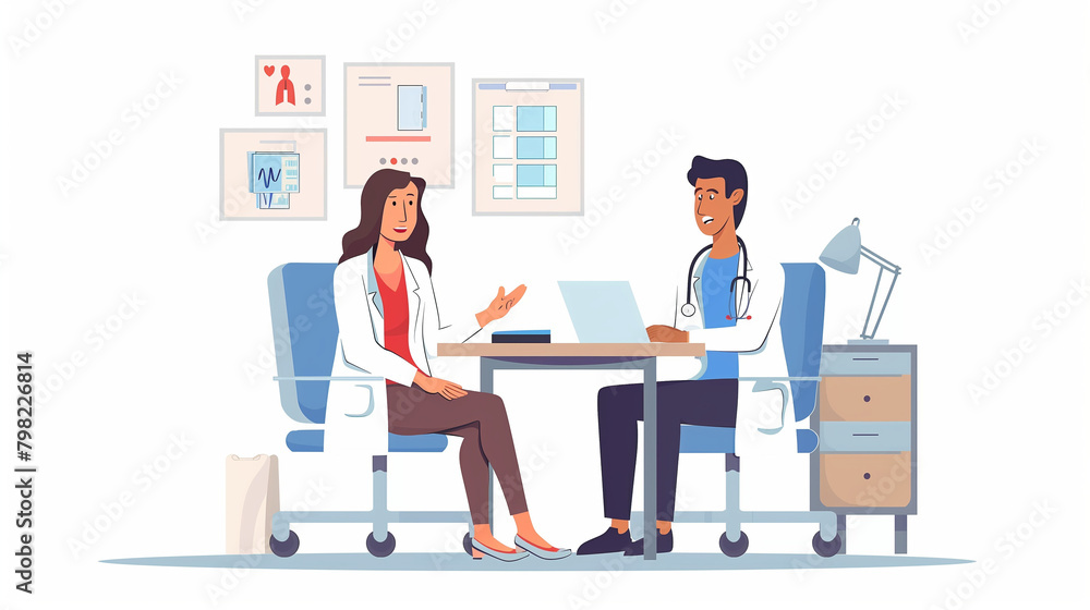 Supportive doctor soothing a worried patient, discussing test result in emergency room. Compassionate physician supporting stressed patient.
Supportive doctor soothing a worried patient, discussing test result in emergency room. Compassionate physician supporting stressed patient.