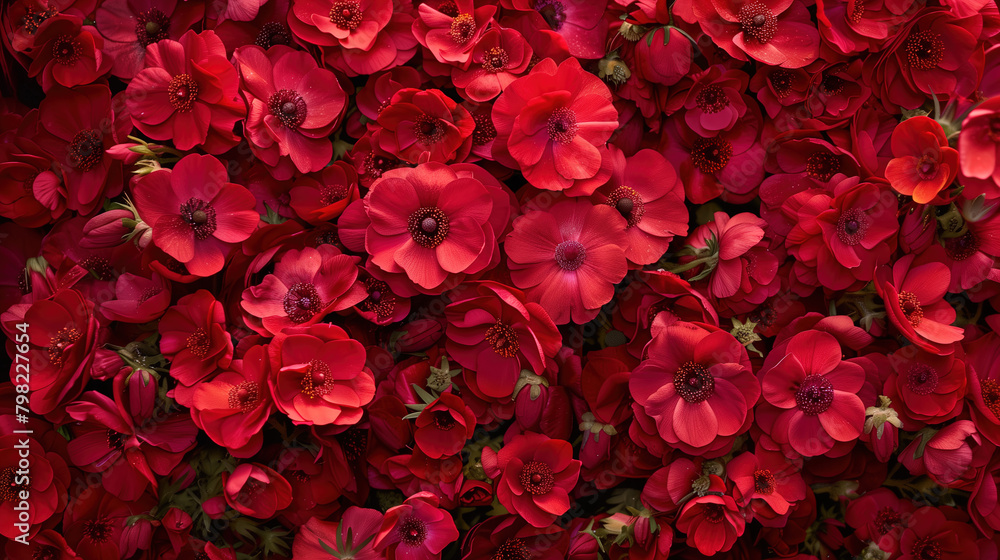 A background adorned with vivid crimson blooms A background adorned with vivid crimson blooms