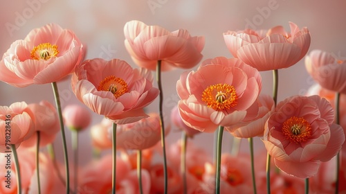 Cluster of Blooming Pink Flowers
