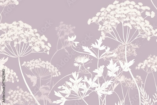 Coriander flower wallpaper pattern plant. photo