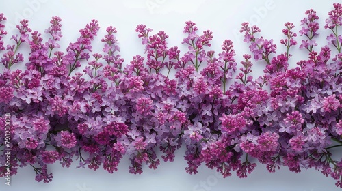 Group of Purple Flowers With Green Leaves
