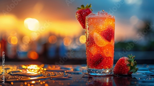 Close Up of a Drink on a Table