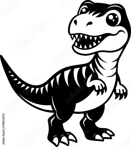 Happy Baby T-Rex Dinosaur Illustration Silhouette Transform Your Projects with a Vibrant and Eye-Catching Character Design  Transparent Background  Png  Svg