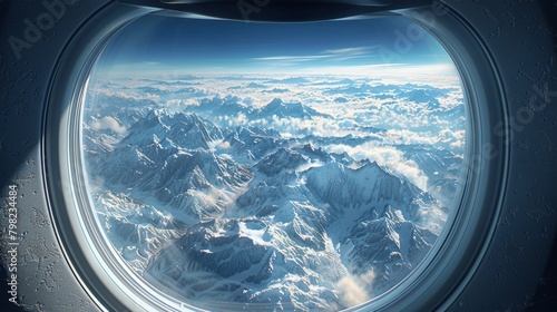 View of Mountain Summit in Sky