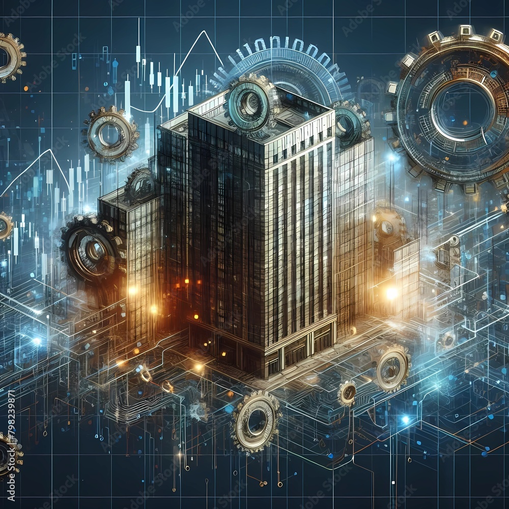 high-rise building abstract data development