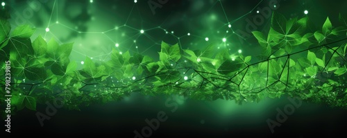 Networking concept with leafy background