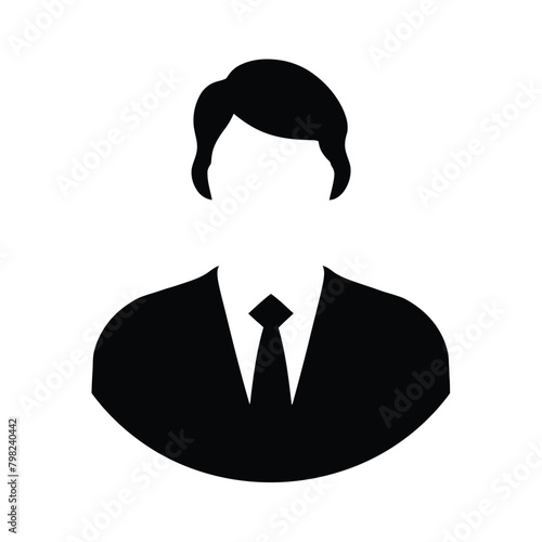Businesswomen icon. Businesswomen in a suit, isolated vector silhouette