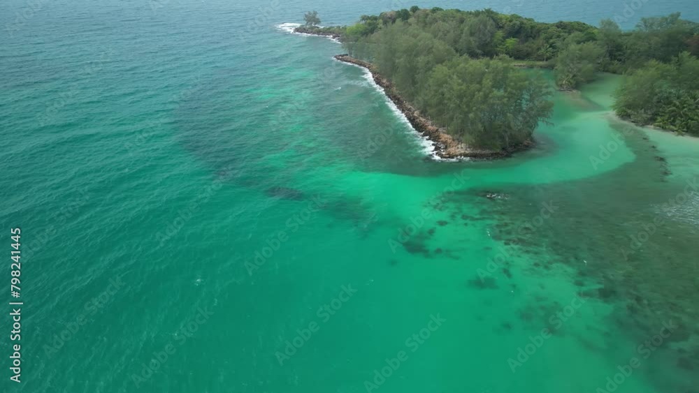 Aerial video of tropical coastline of Koh Kood in Ocean Bay, Thailand Aerial video of tropical coastline of Koh Kood in Ocean Bay, Thailand