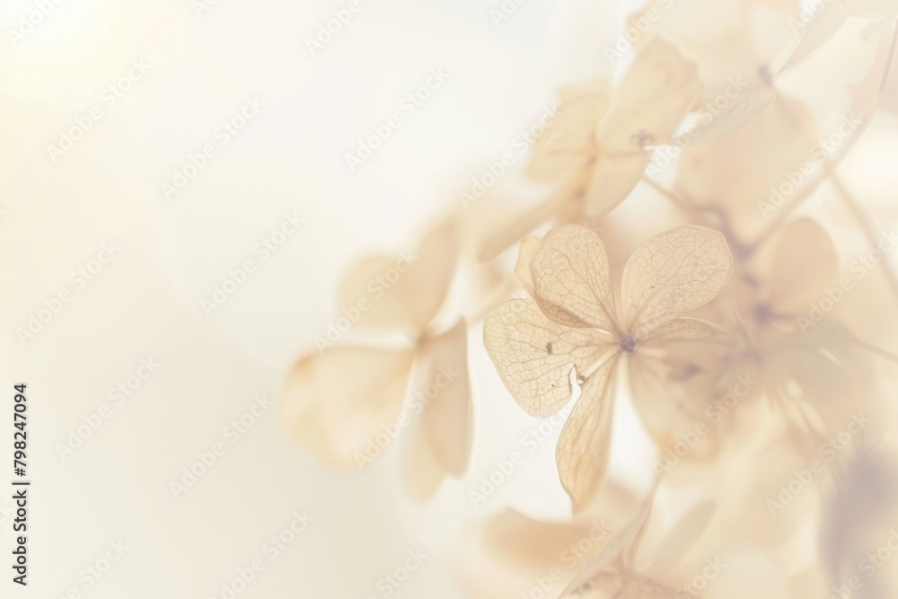 Fototapeta premium Blurry dried flowers outdoors blossom nature.