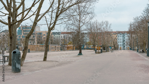 Fotografie Remains of Berlin wall in the centre of berlin at the place of Mauer park or Park at the wall
