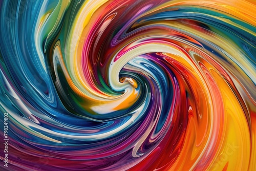Vibrant swirls of paint dance in harmony, creating a kaleidoscope of colors in motion
