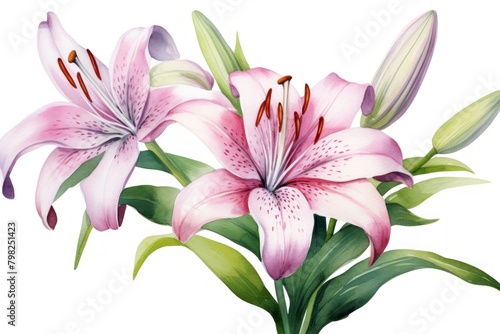 Lily flower plant pink.
